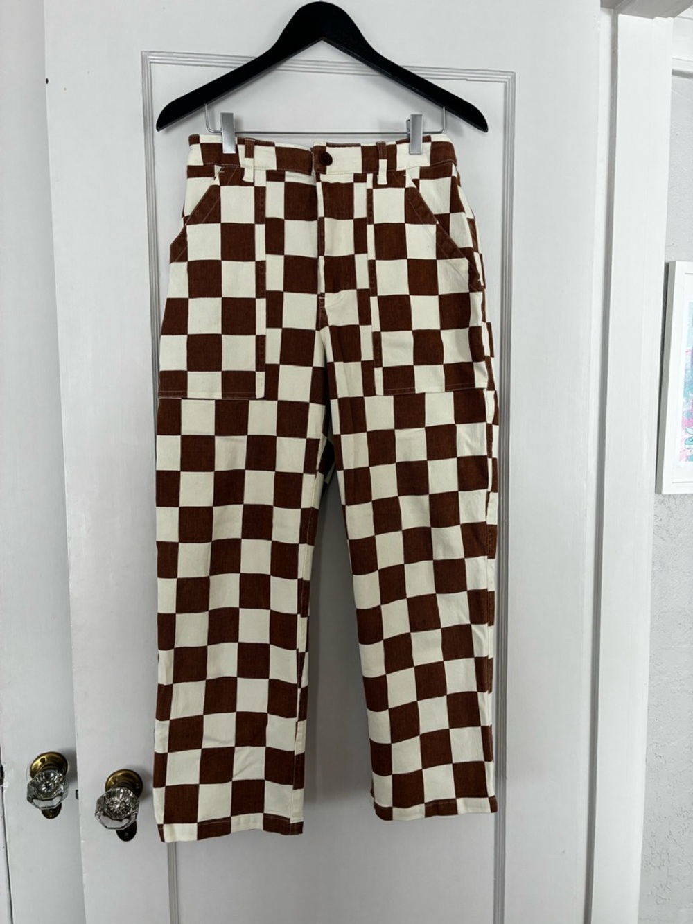 SERVICE FATIGUE PANTS - RUST CHECKERBOARD
